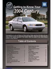 2004 buick century manual PDF