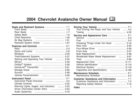 2004 chevy avalanche repair manual Reader