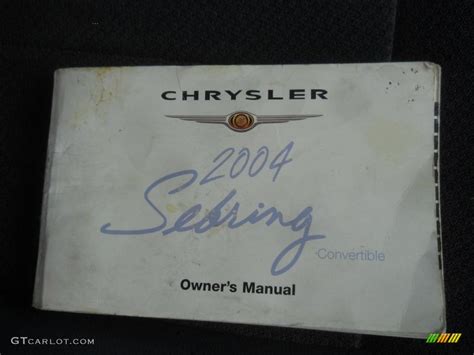 2004 chrysler sebring convertible owners manual Epub