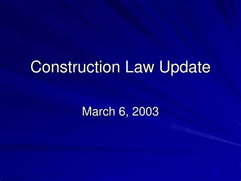 2004 construction law update 2004 construction law update PDF