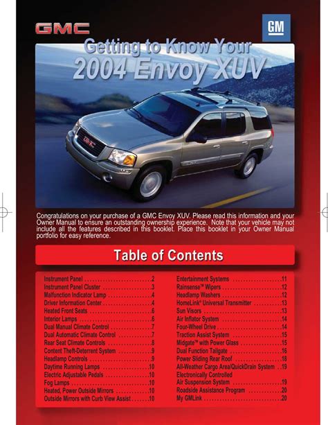 2004 gmc envoy manual Epub