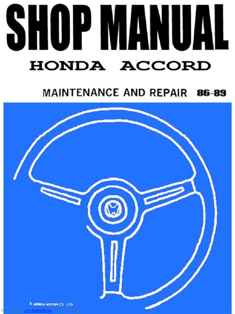 2004 honda accord shop manual Epub