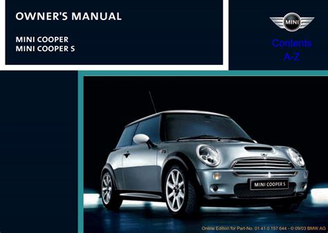 2004 mini cooper s manual PDF