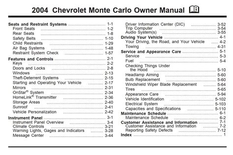 2004 monte carlo ss owners manual Reader