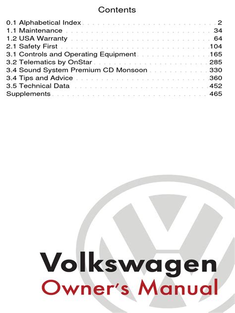 2004 vw passat owners manual PDF