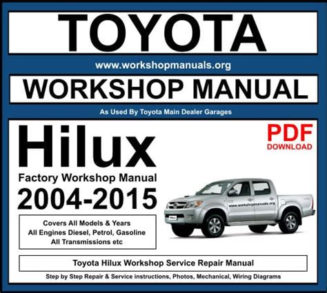 2005 2010 Toyota Hilux Service Manual Repair Ebook Kindle Editon
