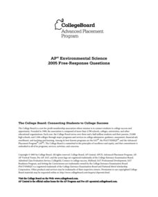 2005 Ap Environmental Science Response Questions Answers Reader