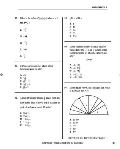 2005 Shsat Handbook Answer Key Reader