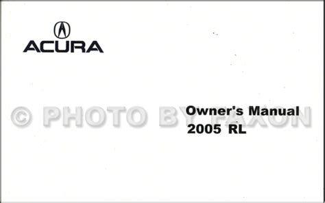 2005 acura rl online reference owners manual Epub
