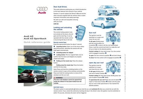 2005 audi a3 reference manual PDF