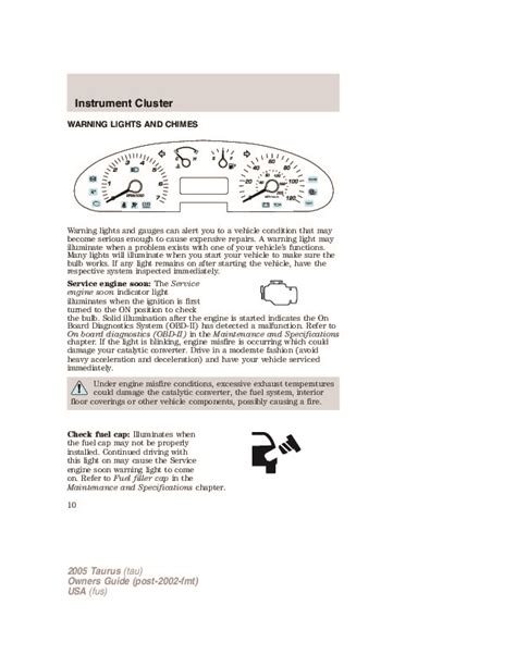 2005 ford taurus owners manual Doc