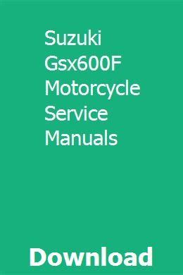 2005 gsx600f repair manual free download Epub