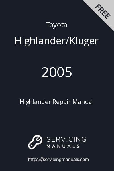 2005 highlander service manual pdf Kindle Editon