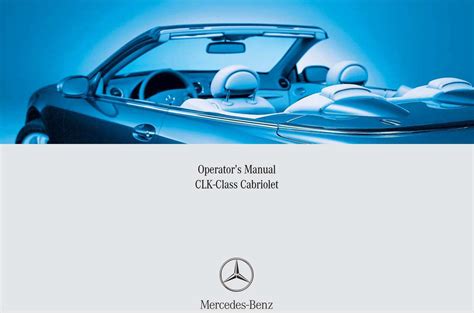 2005 mercedes clk owners manual PDF