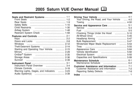 2005 saturn vue repair manual free Epub