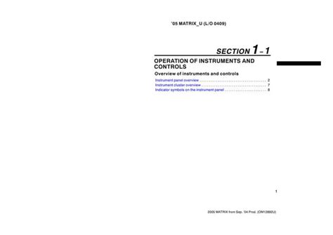 2005 toyota matrix owners manual Doc