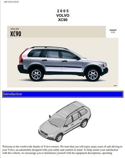 2005 volvo xc90 owners manual Kindle Editon