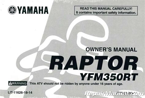 2005 yamaha raptor 350 owners manual PDF