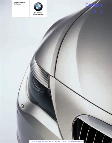 2006 BMW 650i Convertible Owners Manual Ebook PDF