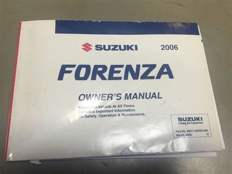 2006 Suzuki Forenza  Owners Manual Ebook Doc