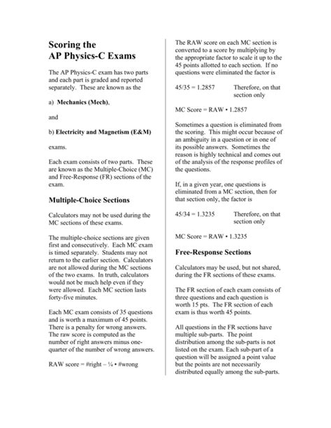 2006 ap physics scoring guide Reader