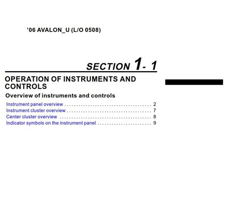 2006 avalon owner manual Doc