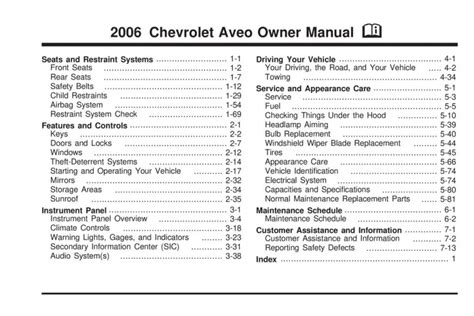 2006 aveo user manual pdf PDF