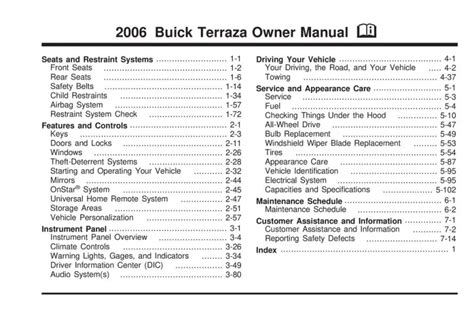 2006 buick terraza manual Epub