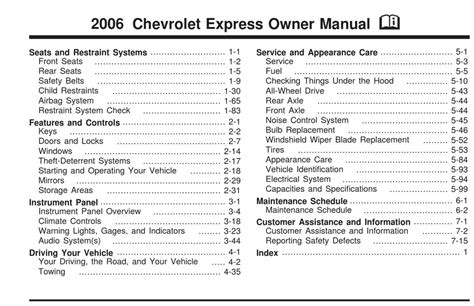 2006 chevrolet express manual Epub