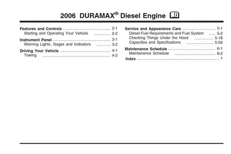 2006 chevy duramax owners manual Doc