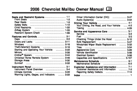 2006 chevy malibu maxx owners manual Doc