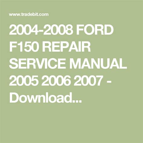 2006 f150 service manual Kindle Editon