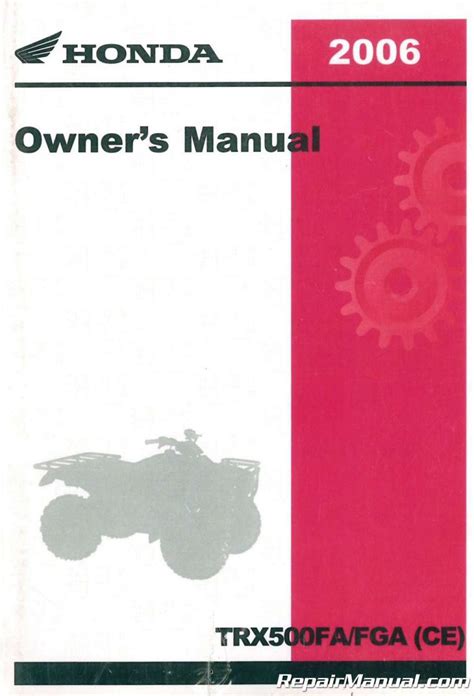 2006 honda foreman owners manual Kindle Editon