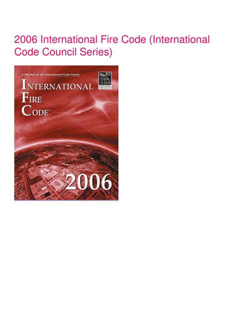2006 international fire code international code council series Reader
