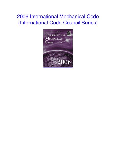 2006 international mechanical code council Ebook Kindle Editon