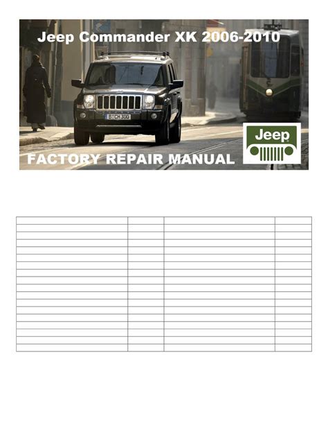 2006 jeep commander maintenance Epub