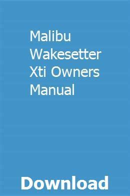 2006 malibu wakesetter owners manual PDF