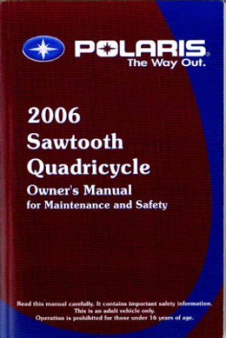 2006 polaris sawtooth ebooks manual PDF