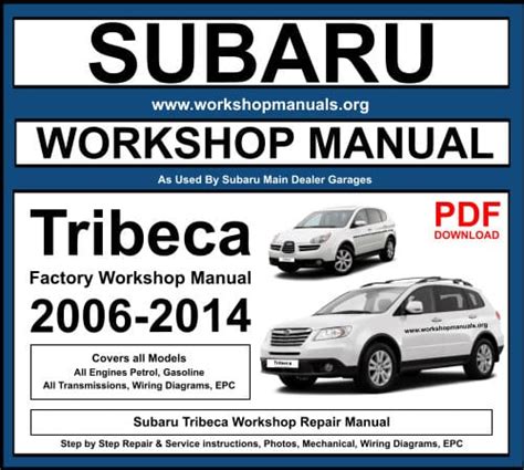 2006 subaru tribeca free manual PDF