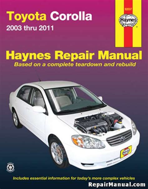 2006 toyota corolla repair manual online Doc