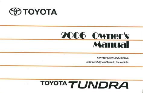 2006 toyota tundra owners manual Doc