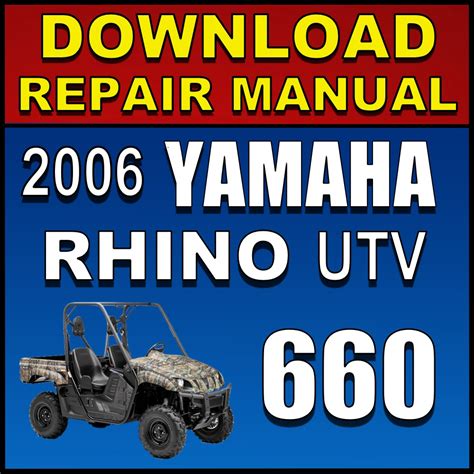 2006 yamaha rhino 660 service manual free Doc