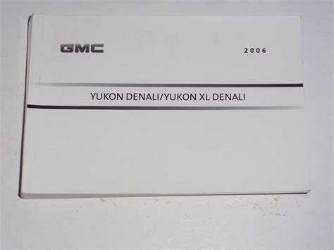 2006 yukon denali owners manual Doc