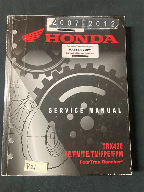 2007 2010 Honda Trx420fe Fm Te Tm Fpe Fpm Rancher Service Read  Ebook Reader