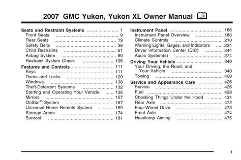 2007 Gmc Yukon Xl Slt Owners Manual Ebook Reader