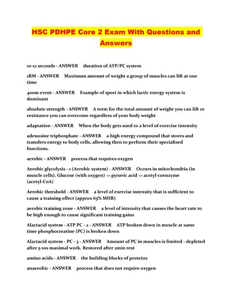 2007 Hsc Pdhpe Answers Epub