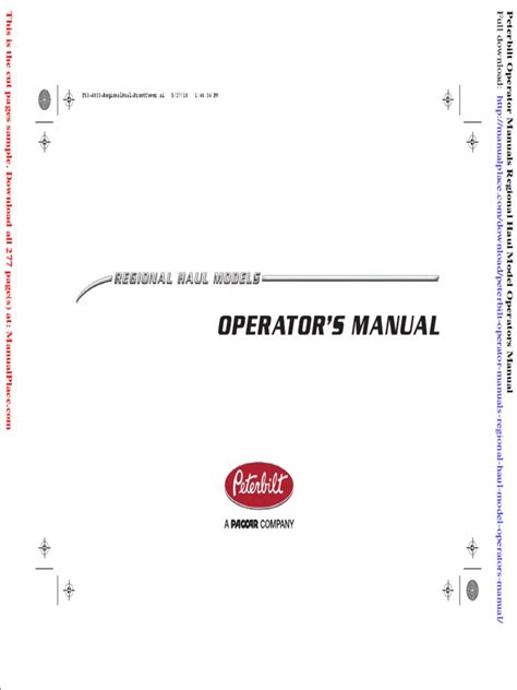 2007 Peterbilt Operators Manual Ebook PDF