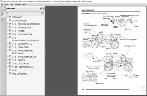 2007 Polaris Sportsman 700 800 800 X2 EFI Service Manual pdf Kindle Editon
