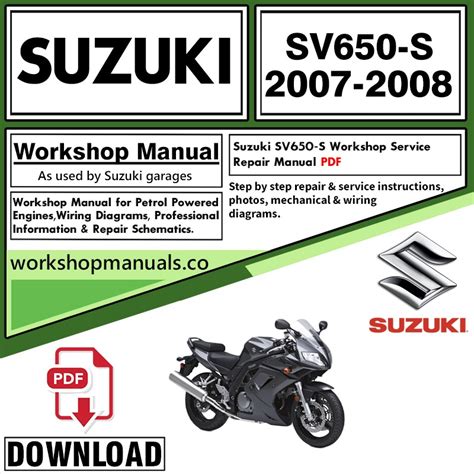 2007 Suzuki Sv650 Owners Manual Pdf PDF PDF