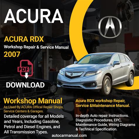 2007 acura rdx repair manual PDF